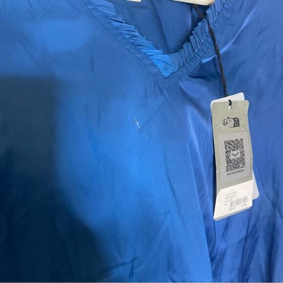 $278 Zadig & Voltaire Taste Bubble Sleeve Satin Top NWT FLAWED - Picture 10 of 12